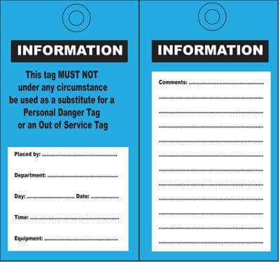 Information Tag (Blue) SDT-4
