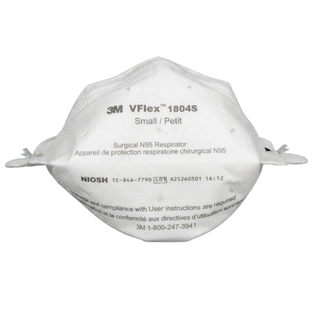 3M™ VFlex™ Healthcare Particulate Respirator and Surgical Mask 1804S, N95 Small
