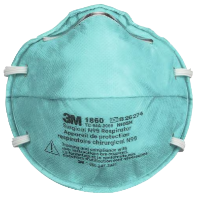 3M™ Health Care Particulate Respirator and Surgical Mask 1860 N95