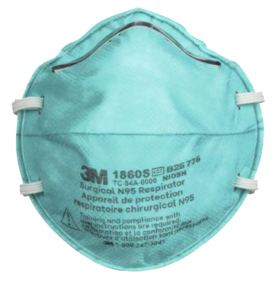 3M™ Health Care Particulate Respirator and Surgical Mask 1860S Small N95